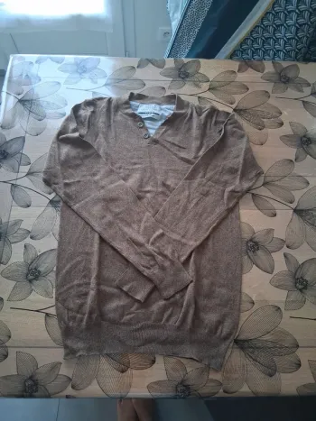 Pull taille S chiné marron