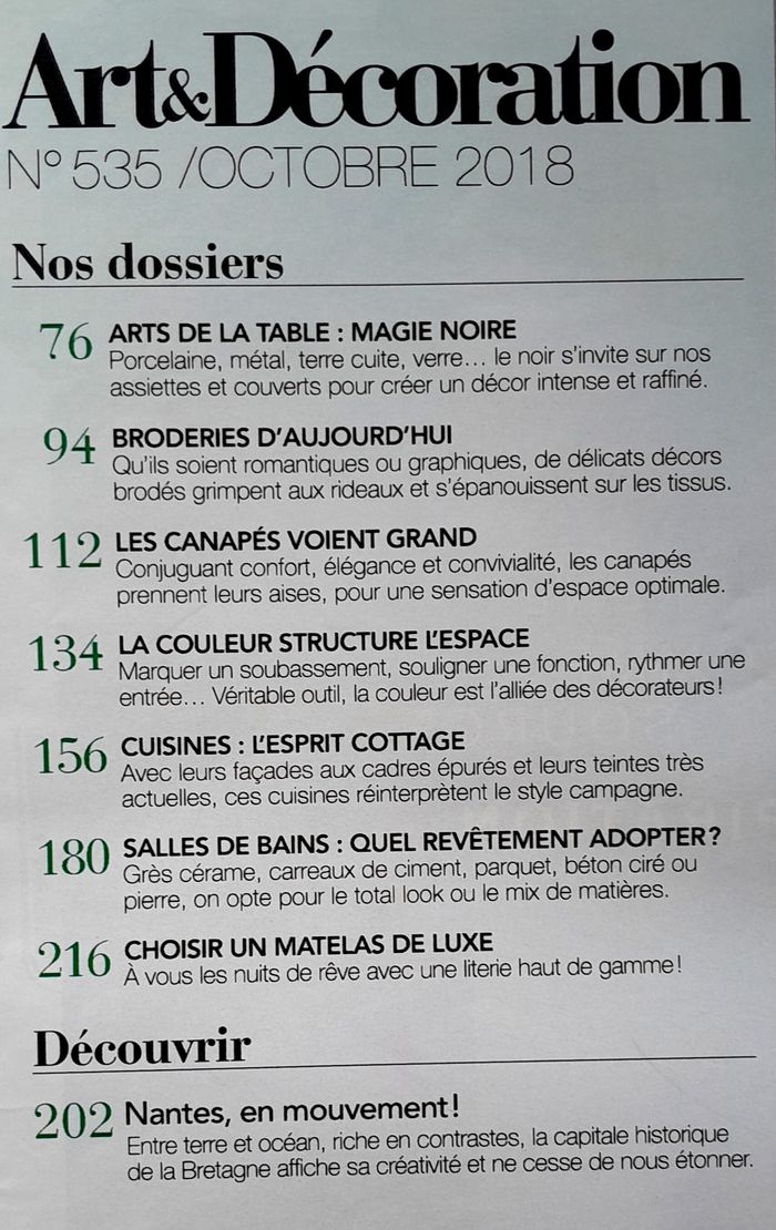 Magazine Art & Décoration n°535 octobre 2018 - photo numéro 6