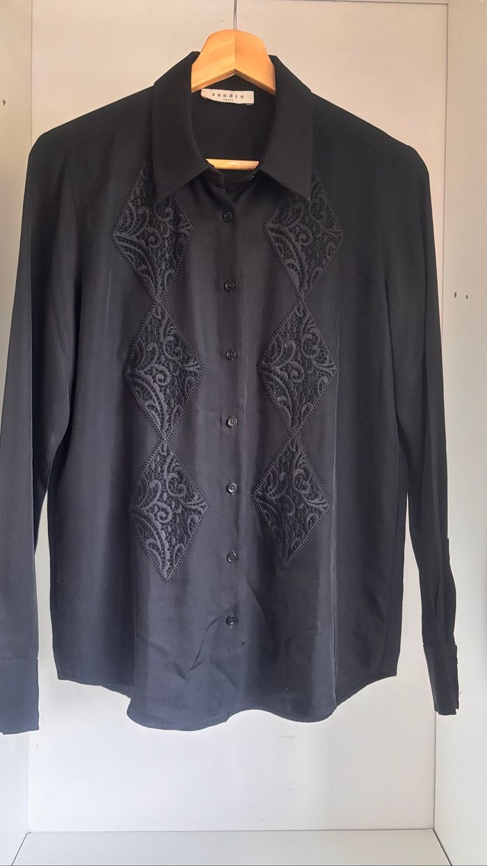 Chemise noire Sandro
