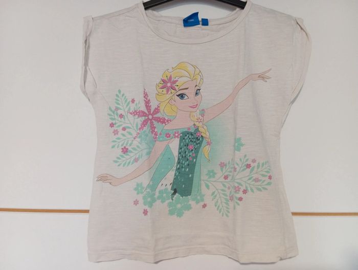 Lot 2 t-shirt Disney Reine des neiges 8 ans - photo numéro 4