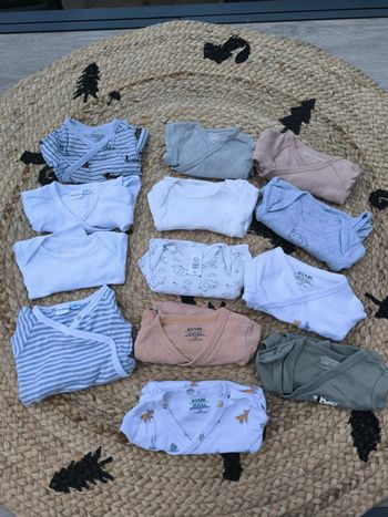 Lot 13 bodys manches longues garçon