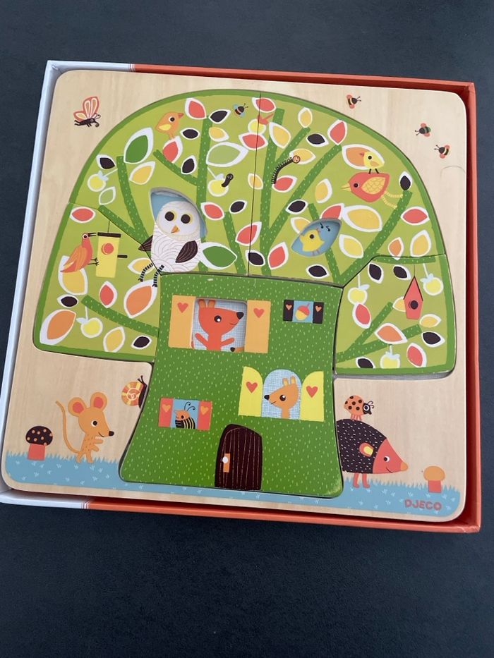 Djeco puzzle éveil jeu enfant bébé bois - photo numéro 3