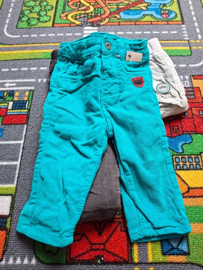 Lot de 4 pantalons velours - photo numéro 2