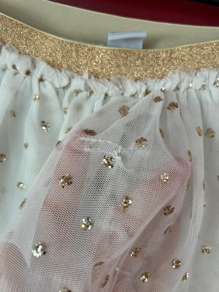 Jupe en tulle et paillettes doré fille 6 ans petit bateau - photo numéro 2
