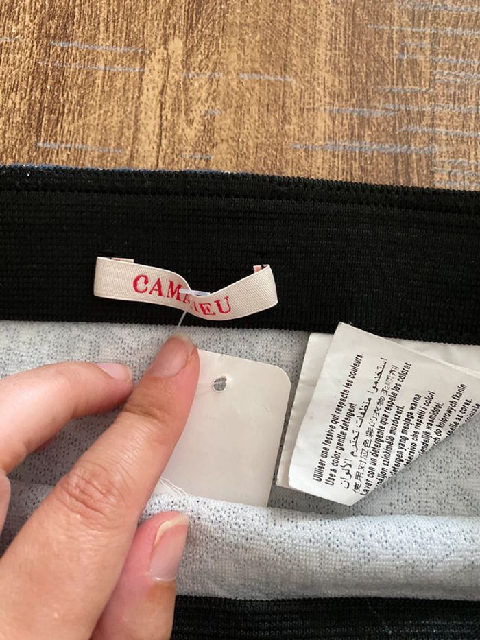 Jupe bleu moulante Camaïeu taille 36 - photo numéro 4