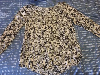 chemise tunique noir motif taille 50