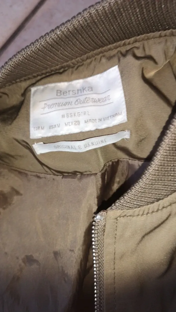 Veste bomber Bershka kaki - photo numéro 4