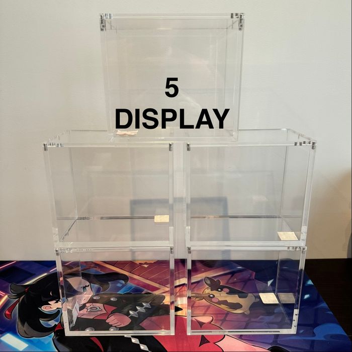 5 protections acryliques aimantées neuves pour DISPLAY Pokémon