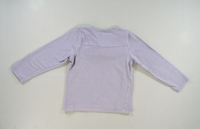 Tee-shirt manches longues jean violet pois Tape À L'oeil 4 ans 104 cm fille - photo numéro 3