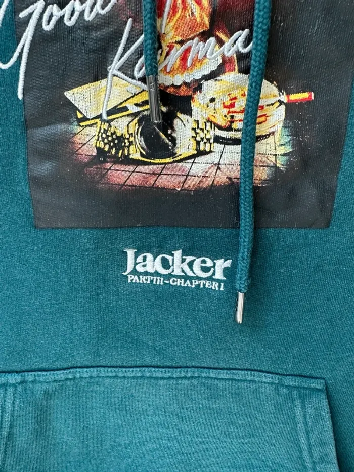 Sweat Jacker Part III Chapitre 1 bleu canard taille L - photo numéro 4