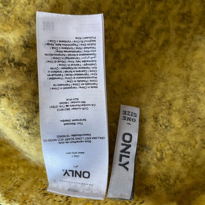 Écharpe moutarde texturée en maille bouclette Only Taille unique Chaude et douce V067 - photo numéro 8