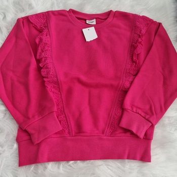 NEUF (non porté)🏷 🩷🩷🤩superbe sweat molleton  mi saison 8 ans fille 🩷🩷😍