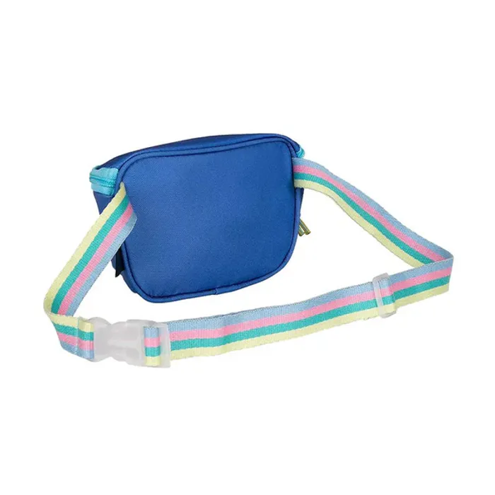 Sacoche banane enfant Draeger Paris arc-en-ciel bleu - 19 x 13 cm Neuf - photo numéro 3