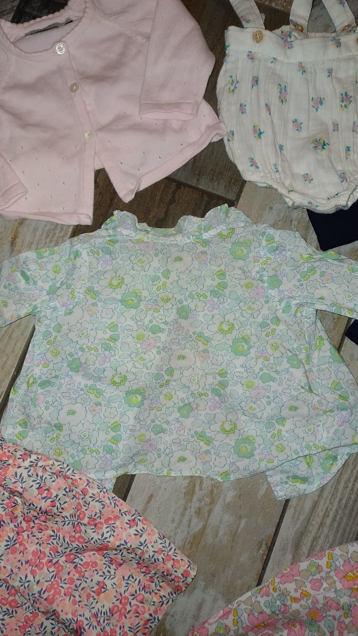 Lot jacadi cyrillus liberty robe blouse bloomer trench 3/6 mois - photo numéro 8