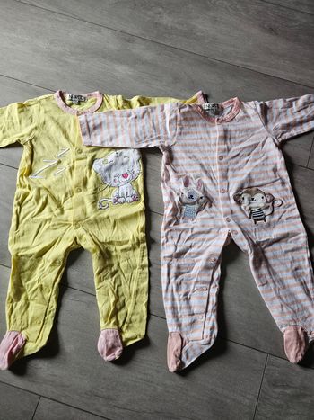 2 pyjama léger chat ZZZ singe