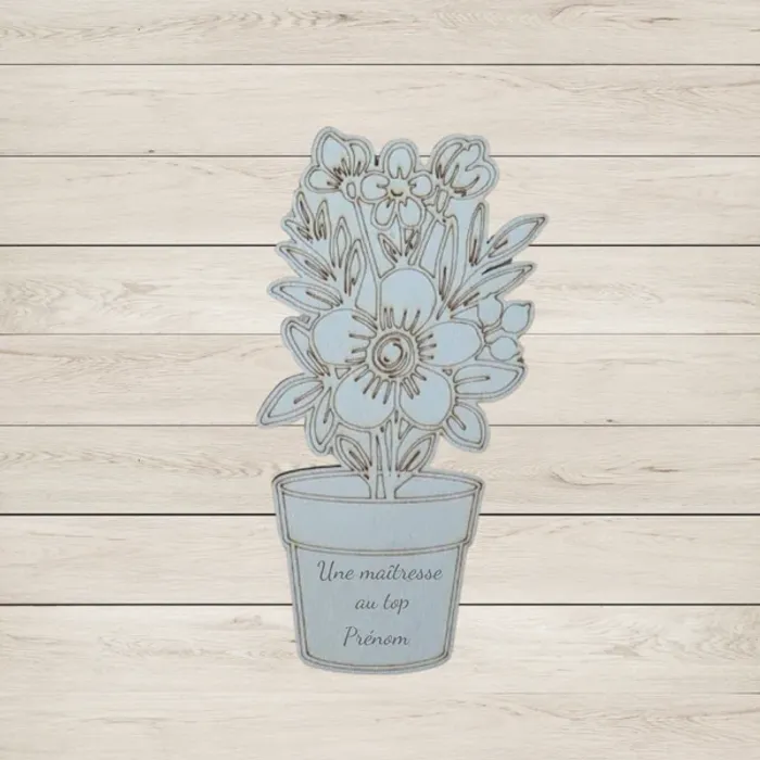 Magnet bois personnalisé – Cadeau maîtresse