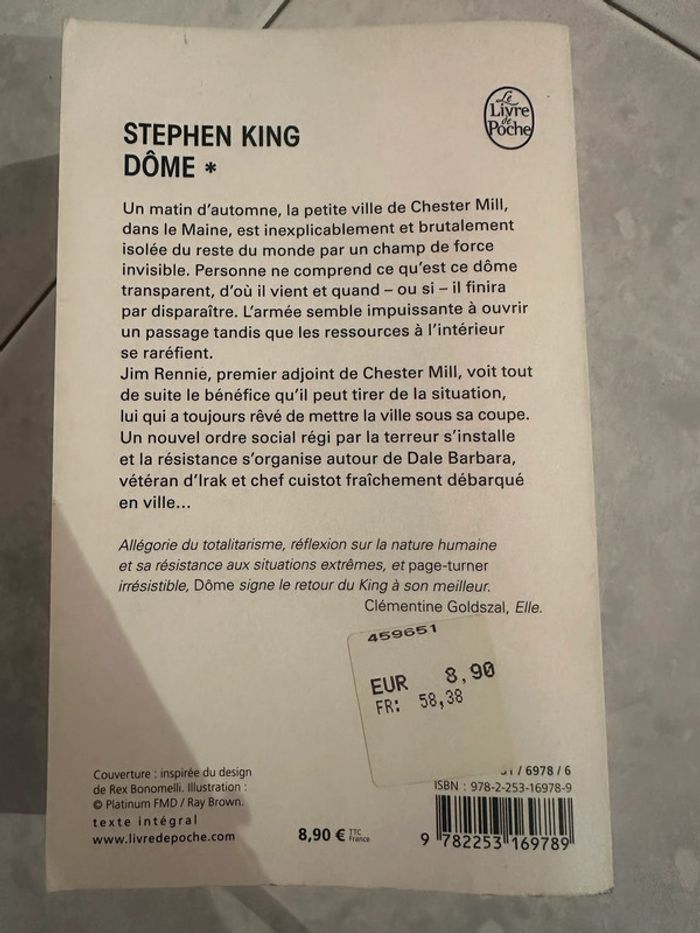 Roman dôme tome 1 Stephen King - photo numéro 3