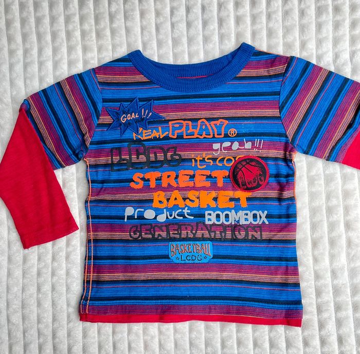 Tee-shirts garçon manches longues, 2 ans (lot de 2) - photo numéro 2