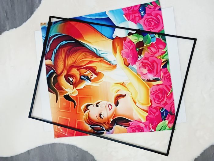 Decoration murale Impression sur toile tissus 70x70 neuf à encadrer - photo numéro 2