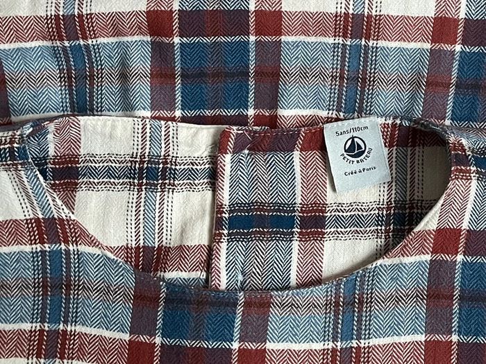 Robe chaude à carreaux en flanelle de coton Petit bateau T-5 ans - photo numéro 6