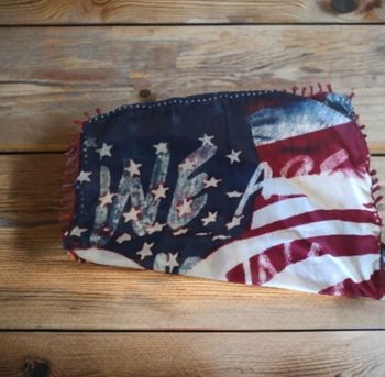 Foulard carré châle IKKS marine et bordeaux