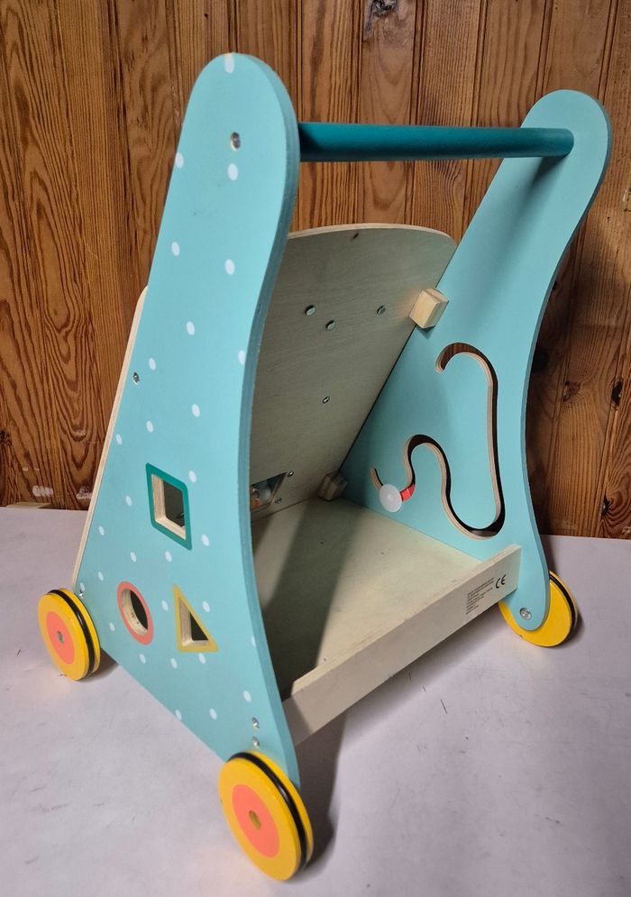 Chariot de marche multi-activite en bois chariot trotteur - photo numéro 3