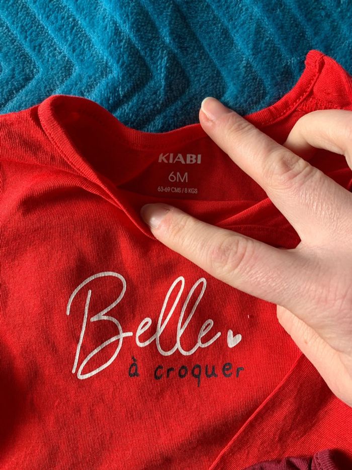 Lot 3 tee shirts fille 6 mois - photo numéro 3