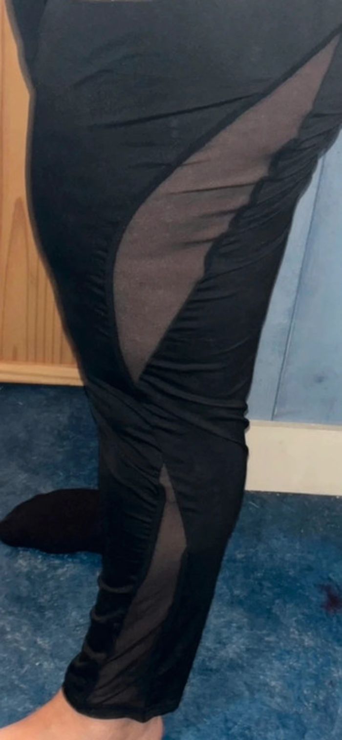 legging fantaisie ajouré en voile - photo numéro 3