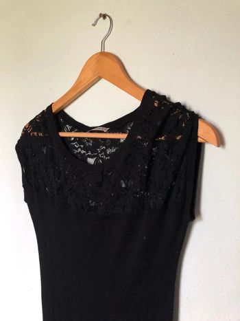 Robe moulante noire dentelle - Kookai