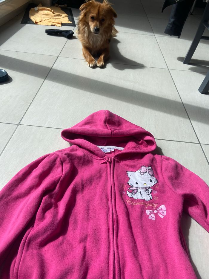 Gilet zippé à capuche hello kitty - photo numéro 5
