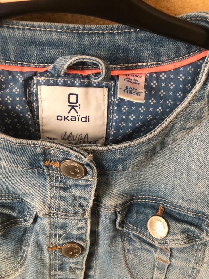 Veste en jean 6 ans Okaidi - photo numéro 2