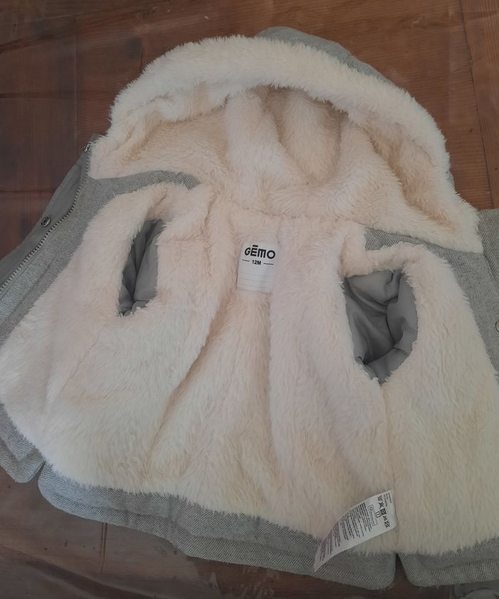 Manteau chaud hiver argenté fille 12 mois - photo numéro 2