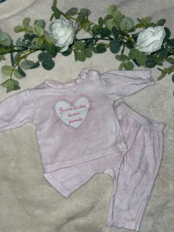 Pyjama velours deux pièces 3mois