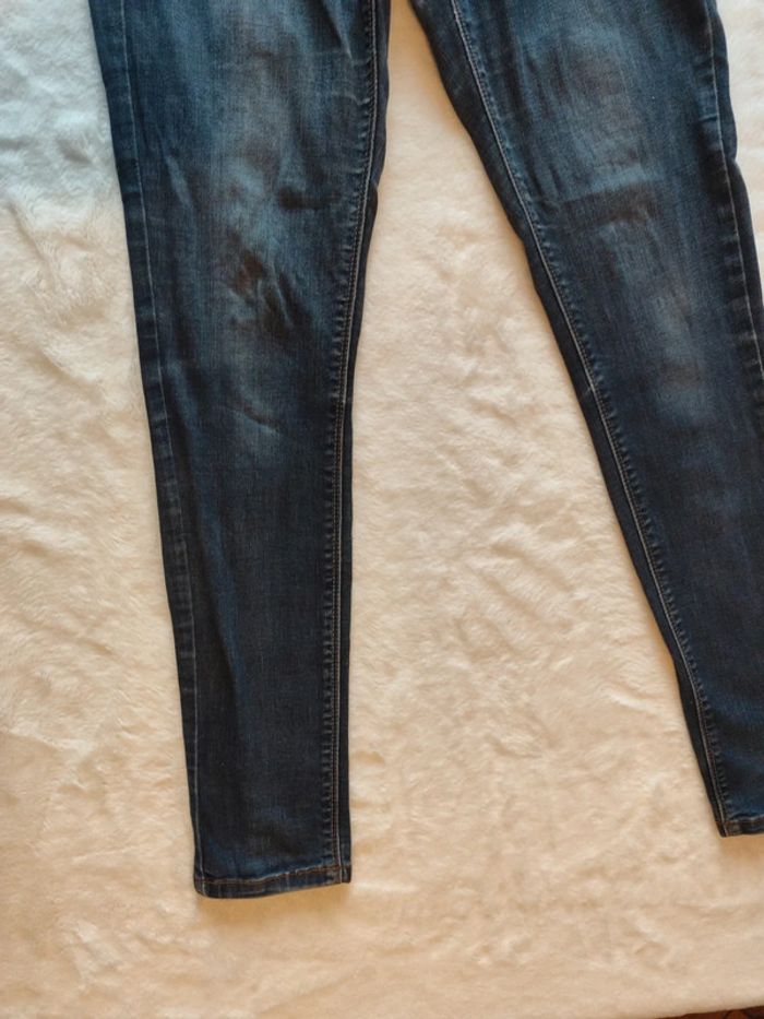 Jeans brut femme taille haute coupe droite bleu foncé marque breal taille 36 - photo numéro 3