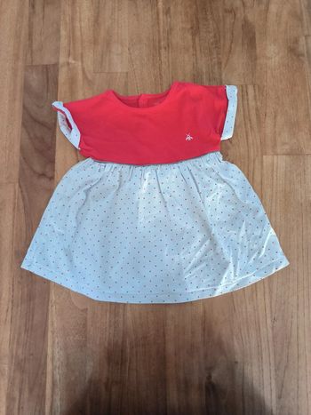 Robe Obaibi 3mois rouge et grise