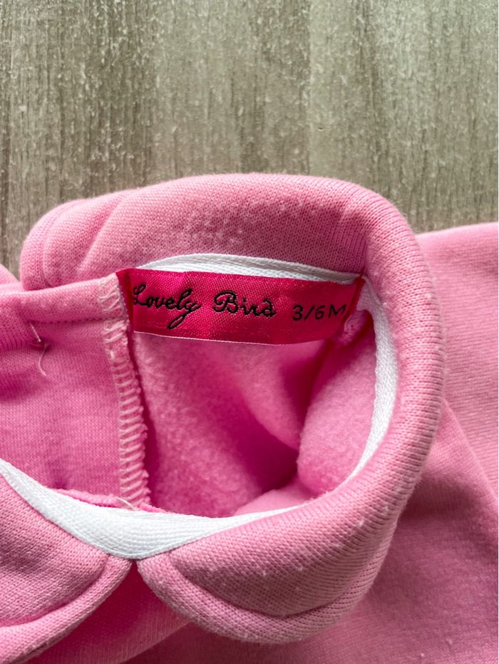 Pull rose à col Claudine bébé fille taille 3-6 mois Lovely Bird - photo numéro 2