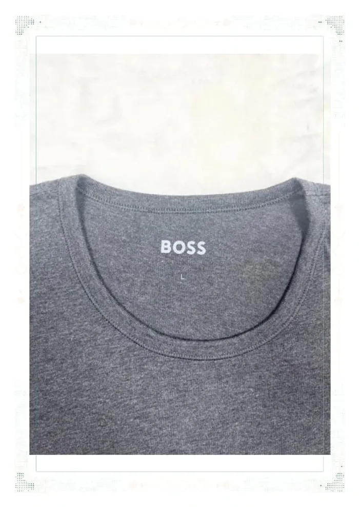 T-shirt Hugo Boss gris anthracite - Taille L - Homme - photo numéro 7