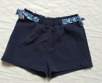 Obaïbi short bleu marine 23 mois