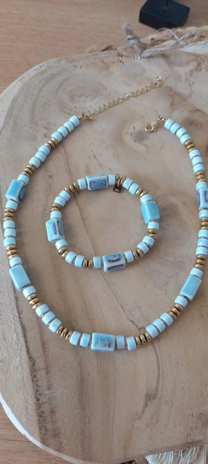 Collier et bracelet Bohm céramique