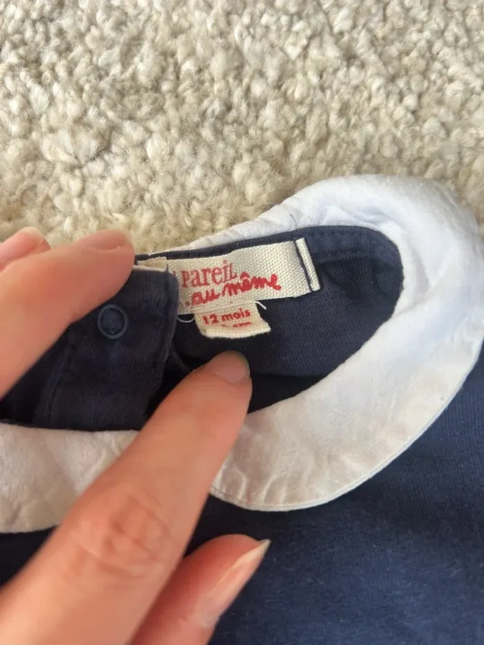 Lot : tenue avec pantalon jogging et haut à manches longues fille - 12 mois - DPAM et Tex - photo numéro 3