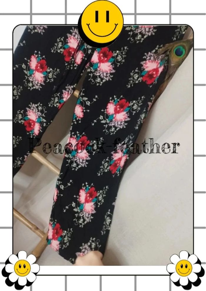 Pantalon fluide fleuri 40/42 - photo numéro 2