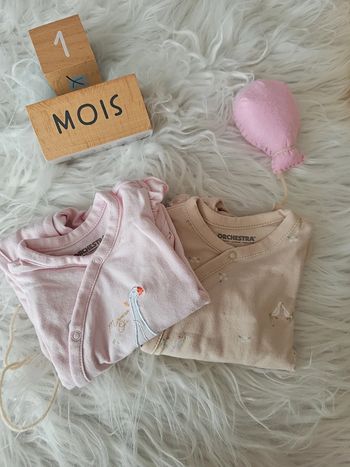 Lot pyjama leger Orchestra 1 mois