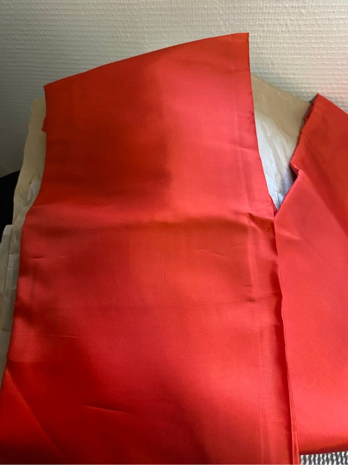 Lot de 3 coupon s de tissu rouge - photo numéro 3