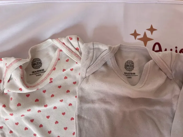 Lot de 4 bodies manches longues pour bébé fille, taille 9 mois - photo numéro 5