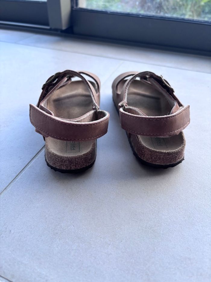 Sandales à scratch friboo marron taille 27 - photo numéro 2