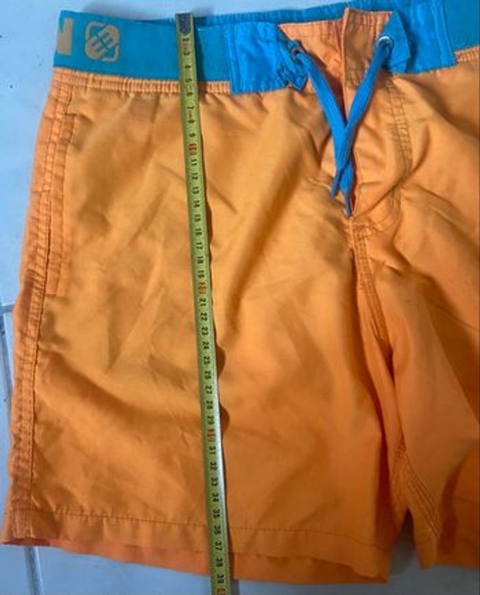 Short de bain »Freegun »orange et bleu turquoise - photo numéro 4