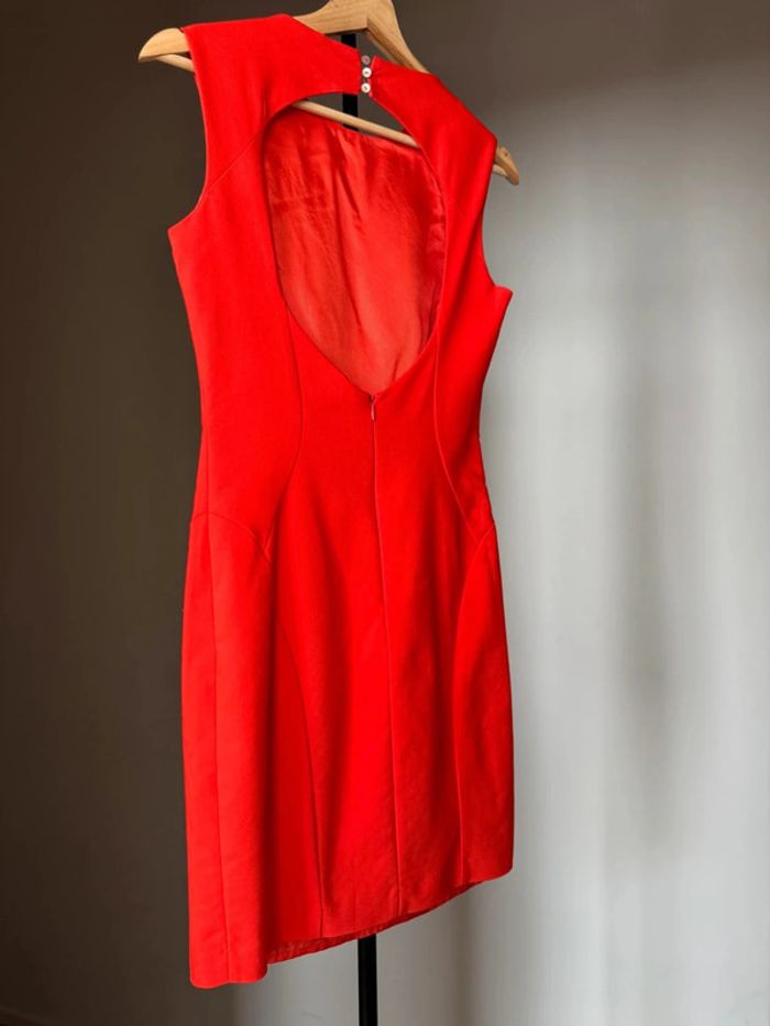 Robe dos dénudé orange rougeâtre sans manches S Zara - photo numéro 4