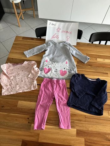 Lot 4 pièces robe legging t-shirt