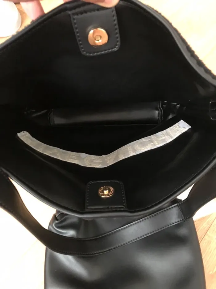 Sac bandoulière tote noir et blanc Rive Gauche - photo numéro 7