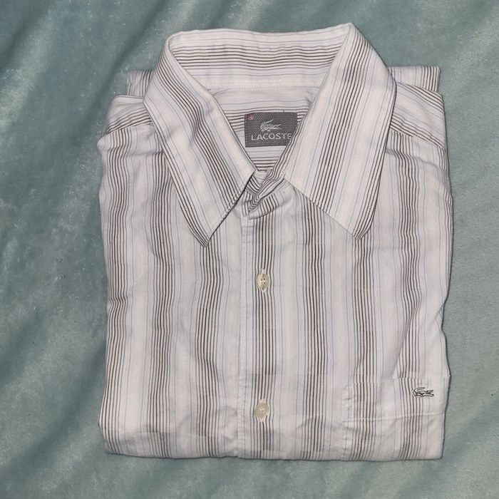 Chemise Ă Rayure - Manche Longue đź‘” Lacoste - Taille 41